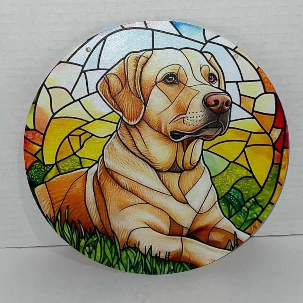 Suncatcher Acrylic Yellow Lab Labrador Retriever Dog Home Decor Lab Puppy New